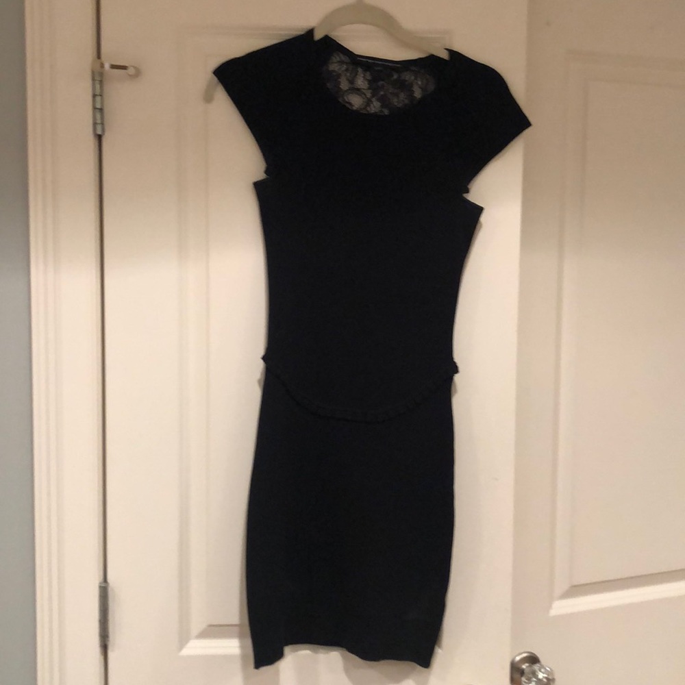 Black bodycon dress with lace back - Worn once!
